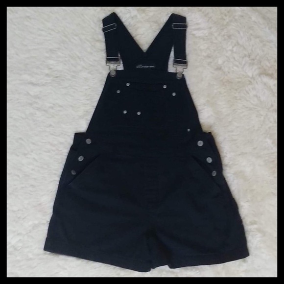 No Boundaries Pants - NO BOUNDARIES Black Denim Overalls
